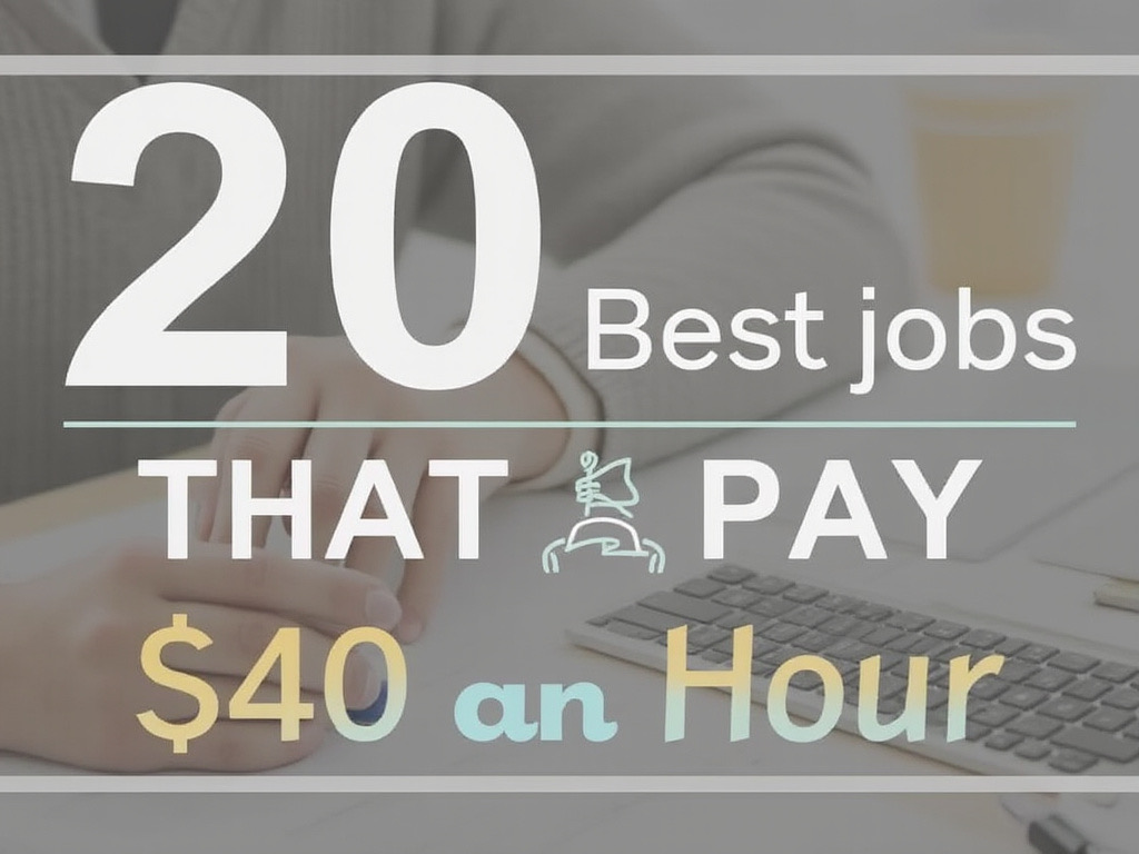 20 Best Jobs That Pay $40 an Hour